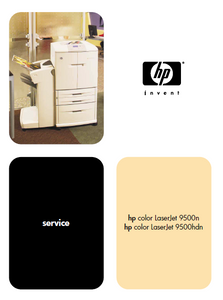 Hewlett Packard Color LaserJet 9500 series printer Service Manual