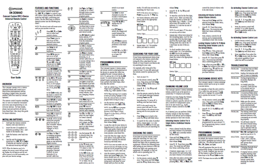 COBRA TO Cybernet- comcast_dvr_remote_manual Service Manual
