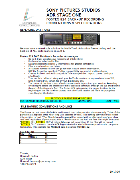 FOSTEX D824 Tech Bulletin Instruction Manual