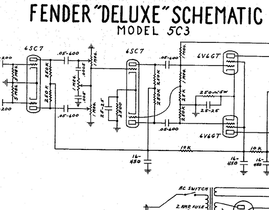 Fender Deluxe 5C3 Schematics