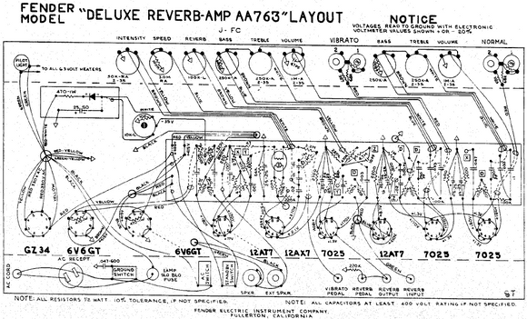 FENDER Deluxe Reverb AA763_layout