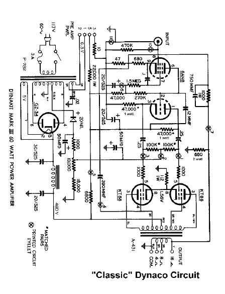 Dynakit mark III Power Amplifier Schematics
