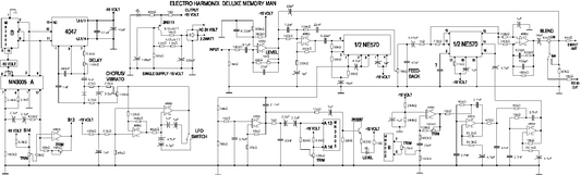 Electro Harmonix Deluxe Memory Man Schematic