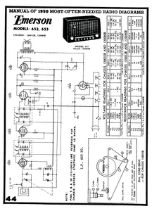 Emerson Radio Model 652-653 Schematic