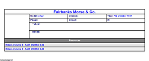 Fairbanks Morse Co. Model 72c2 Operation Manual