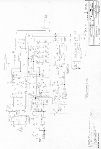 FENDER Rogers Rhodes 140watts Schematic