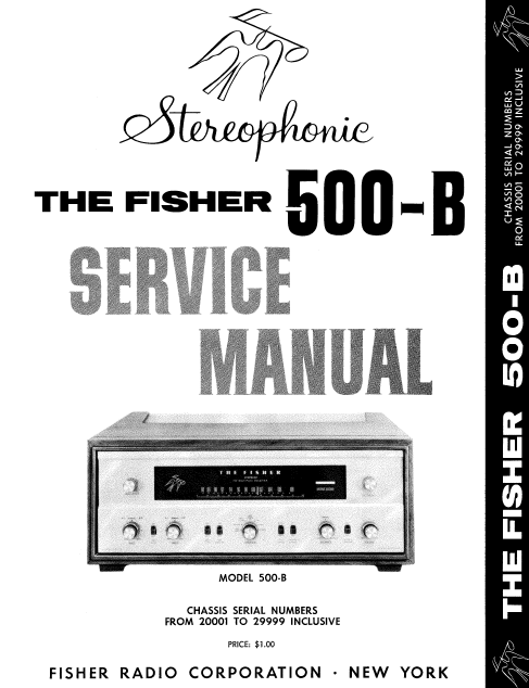 FISHER 500-B Stereophonic Service Manual