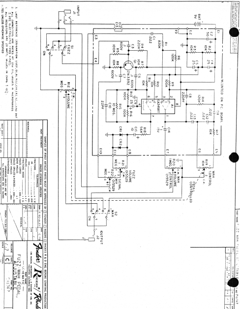 FENDER Fuzz Wah Pedal Schematic