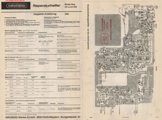 GRUNDIG Music-Boy de Luxe 206 Schematics