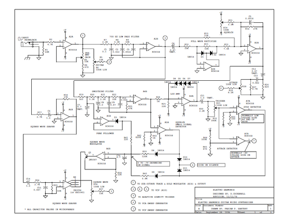 Electro Harmonix Guitar Micro Synthesizer 1 Schematic