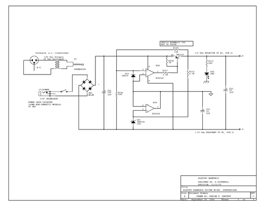 Electro Harmonix Guitar Micro Synthesizer 3 Schematic