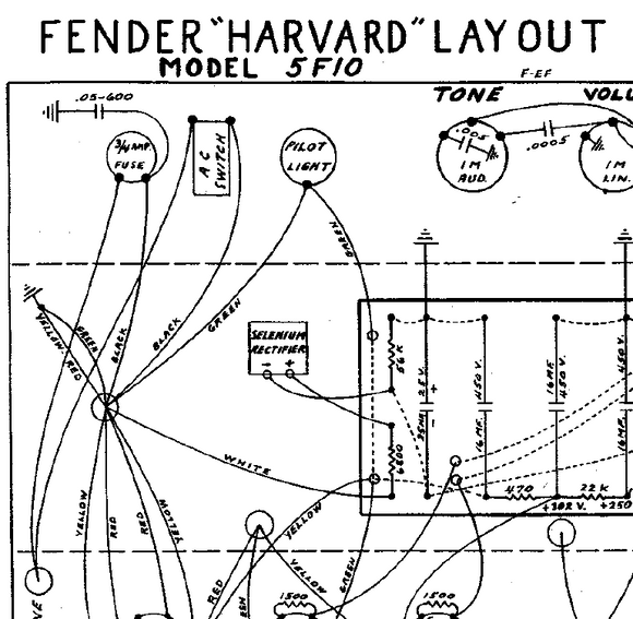 Fender Harvard 5F10 Layout Electronic Service Manuals