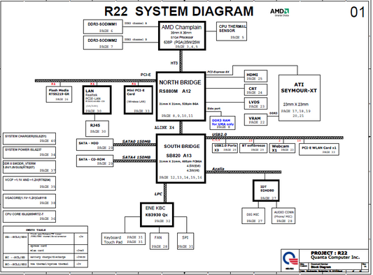 Hewlett-Packard R22 Schematics