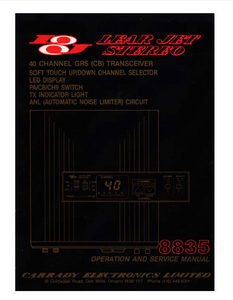 LEAR JET STEREO 8835 Operation Manual
