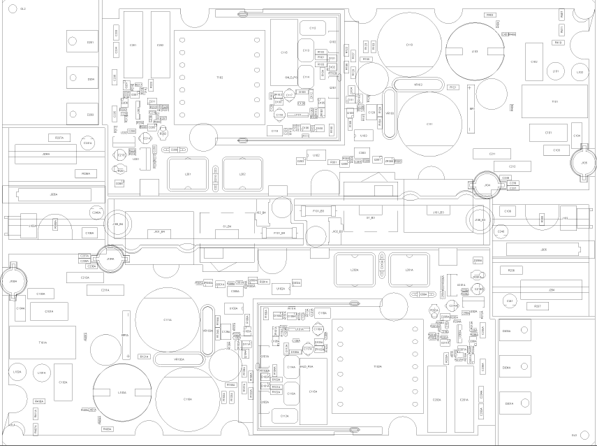 BOSE PCB 266459 Component Location Schematic