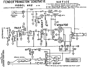 FENDER Princeton 6G2 Schematic