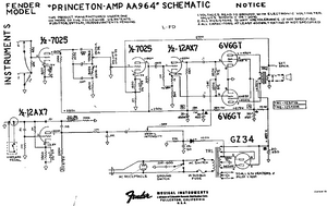 FENDER Princeton AA964 Schematic