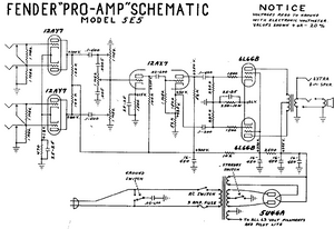 FENDER Pro-Amp 5e5 Schematic