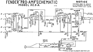 FENDER Pro-Amp 5e5a Schematic