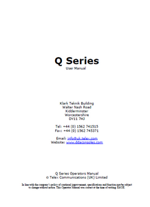 DDA Q Series Owner's Manual
