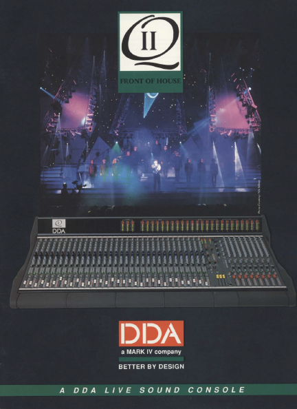 DDA Live Sound Console Brochure Owner's Manual