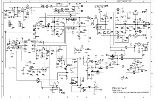 BOSE SD254165 Sheet1 Bass Module Schematic