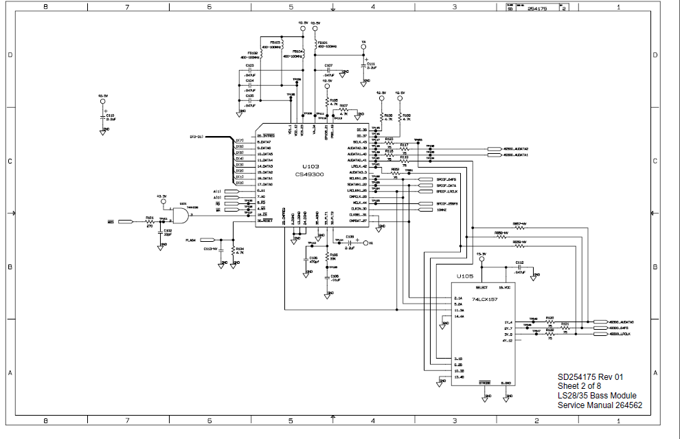 BOSE SD254175 Sheet2 Bass Module Schematic