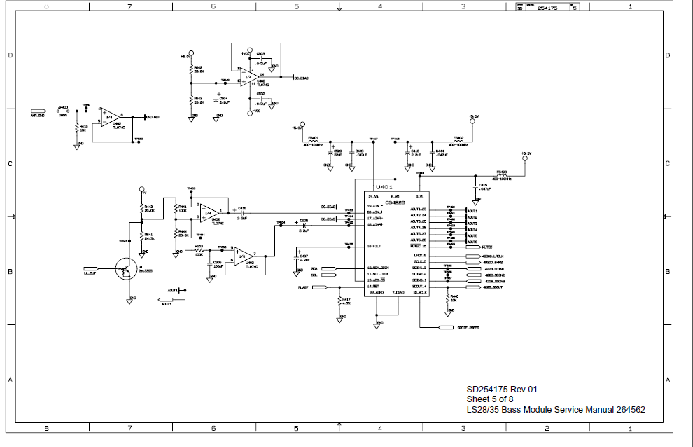 BOSE SD254175 Sheet5 Bass Module Schematic