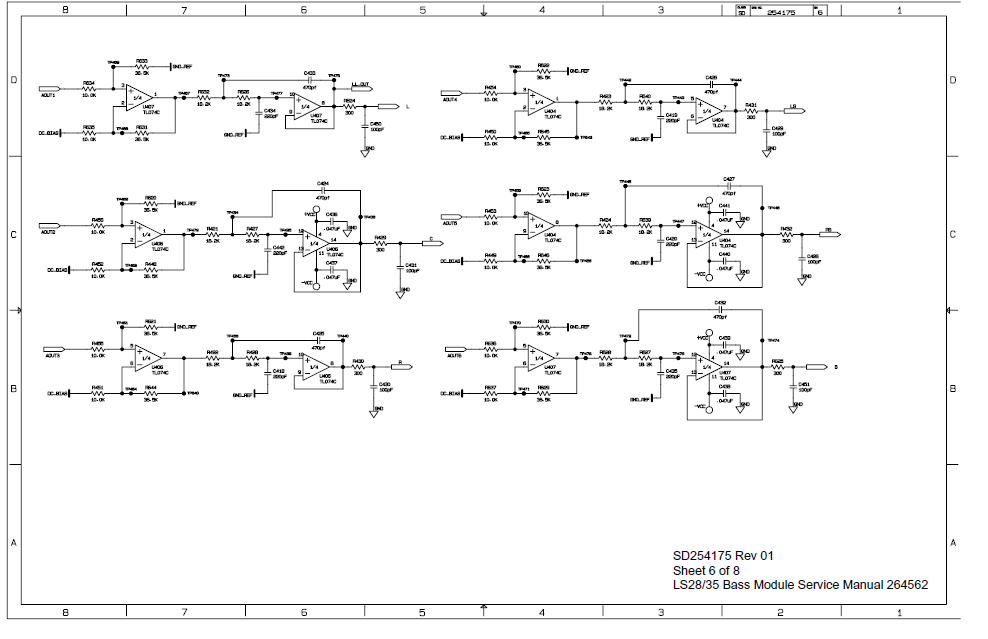 BOSE SD254175 Sheet6 Bass Module Schematic