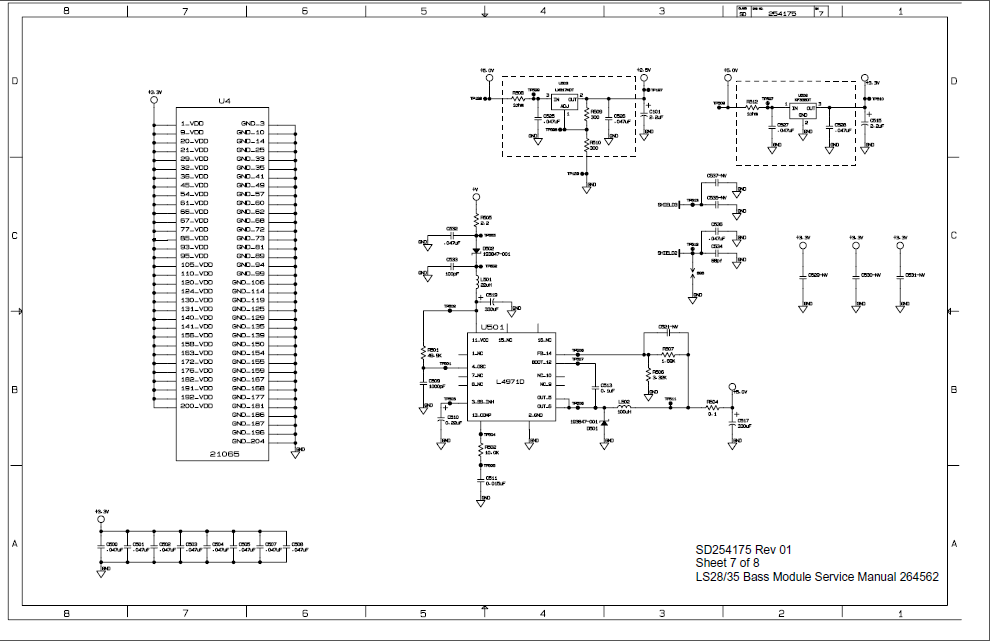 BOSE SD254175 Sheet7 Bass Module Schematic