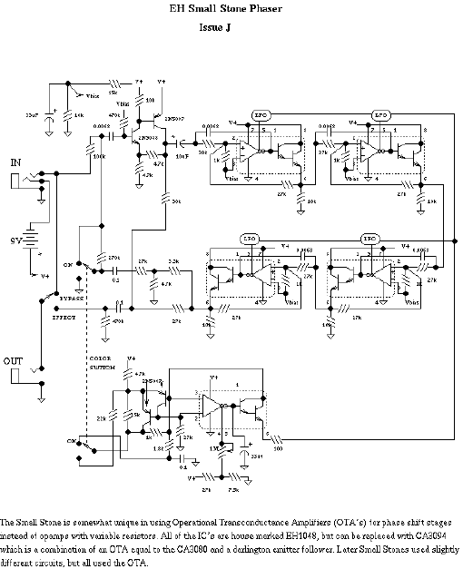 Electro Hamonix Small stone Phaser J Schematic