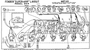 FENDER Super-Amp 6G4 Layout