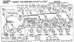 FENDER Super Reverb AA763 Layout