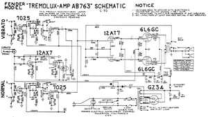 FENDER Tremolux-Amp AB763 Schematic