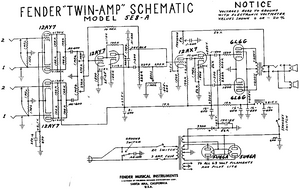 FENDER Twin-Amp 5E8-A Schematic