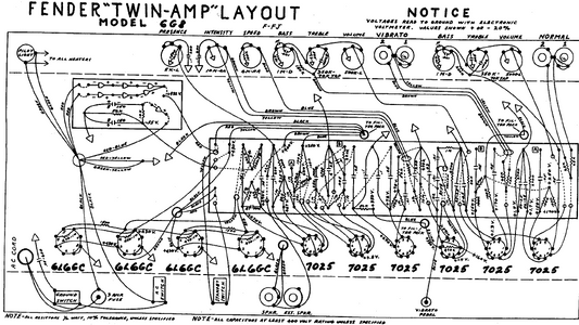 FENDER Twin-Amp 6G8 Layout