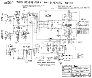 FENDER Twin Reverb-Amp AC568 Schematic