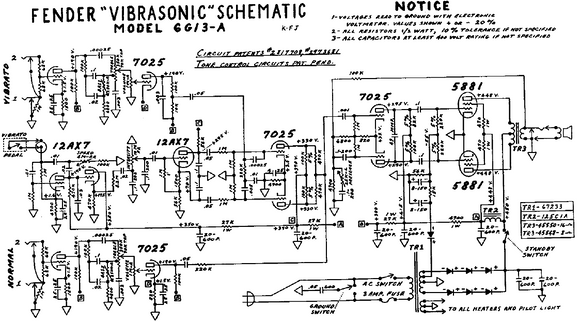 FENDER Vibarsonic 6G13-A Schematic