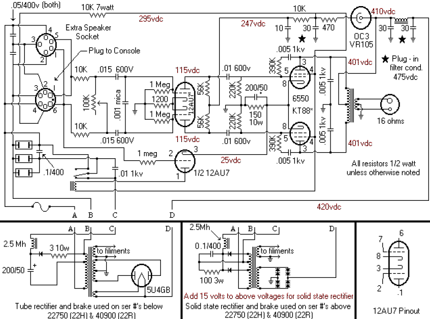 FENDER Vibratone 22h-22r Schematic