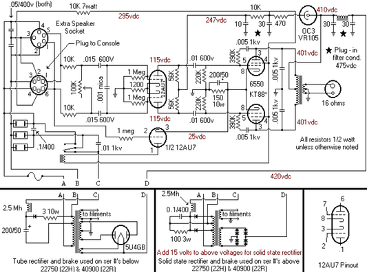 FENDER Vibratone 22h-22r Schematic
