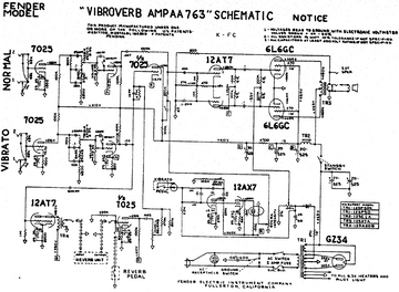 FENDER Vibroverb-Amp AA763 Schematic – Electronic Service Manuals